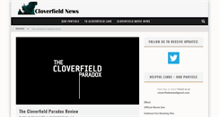 Desktop Screenshot of cloverfieldnews.com